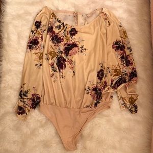 Free People Velvet bodysuit size L